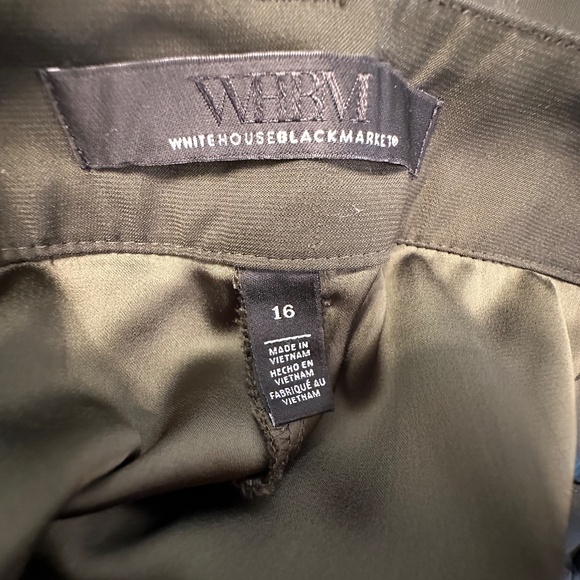 WHBM Olive Green Silky Cargo Pant - Picture 8 of 15